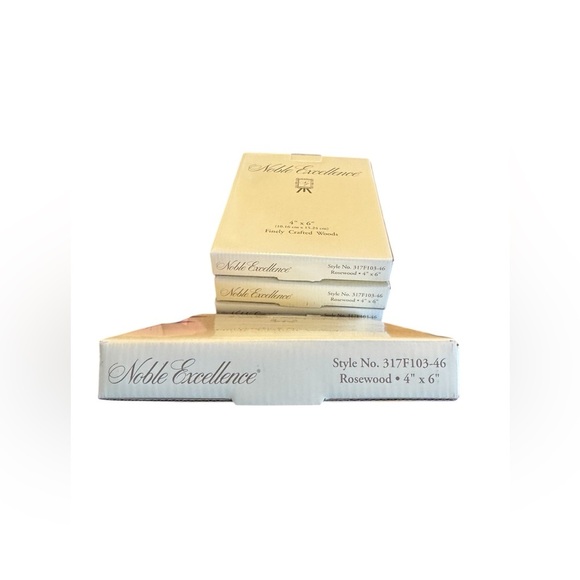 Set of 4 Noble Excellence Finely Crafted Wood Picture Frame 4x6 - Picture 5 of 8